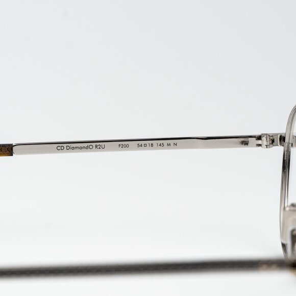 Dior Women Eyeglasses Matte Silver Gold Round CD DIAMONDO R2U F200 BRAND NEW - Picture 8 of 10